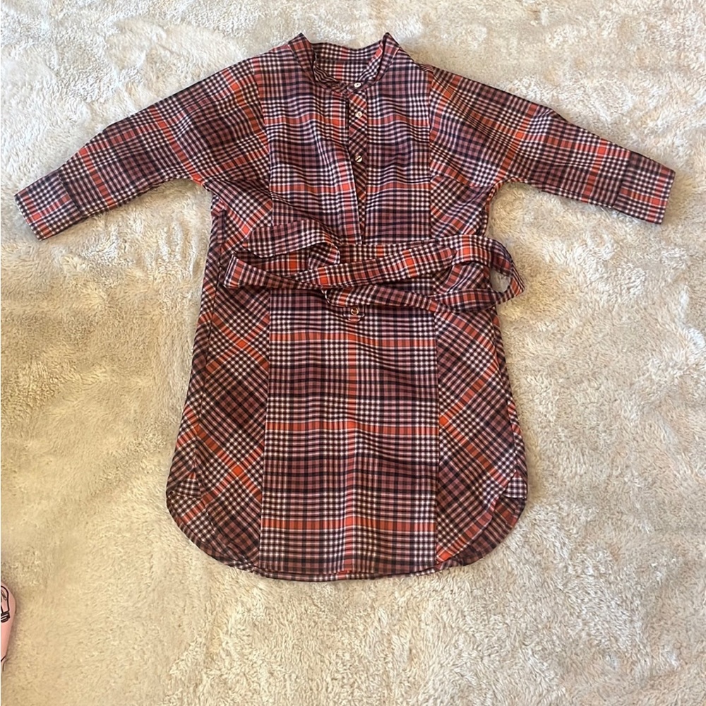 Pink shirt dress